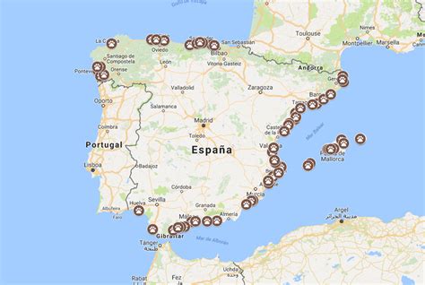 Todas las playas gays de España en un mapa